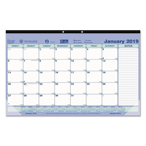 Rediform Office Products Rediform Office Products REDC181700 Monthly Desk Pad Calendar for 2019; 17.75 x 10.87 in. C181700